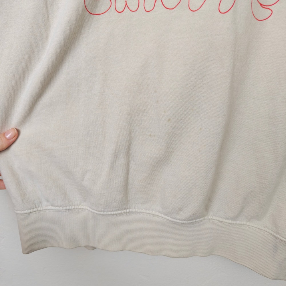 Clare V. Womens Sweatshirt Medium Cream Liberte Egalite Maternite Graphic - Picture 4 of 9